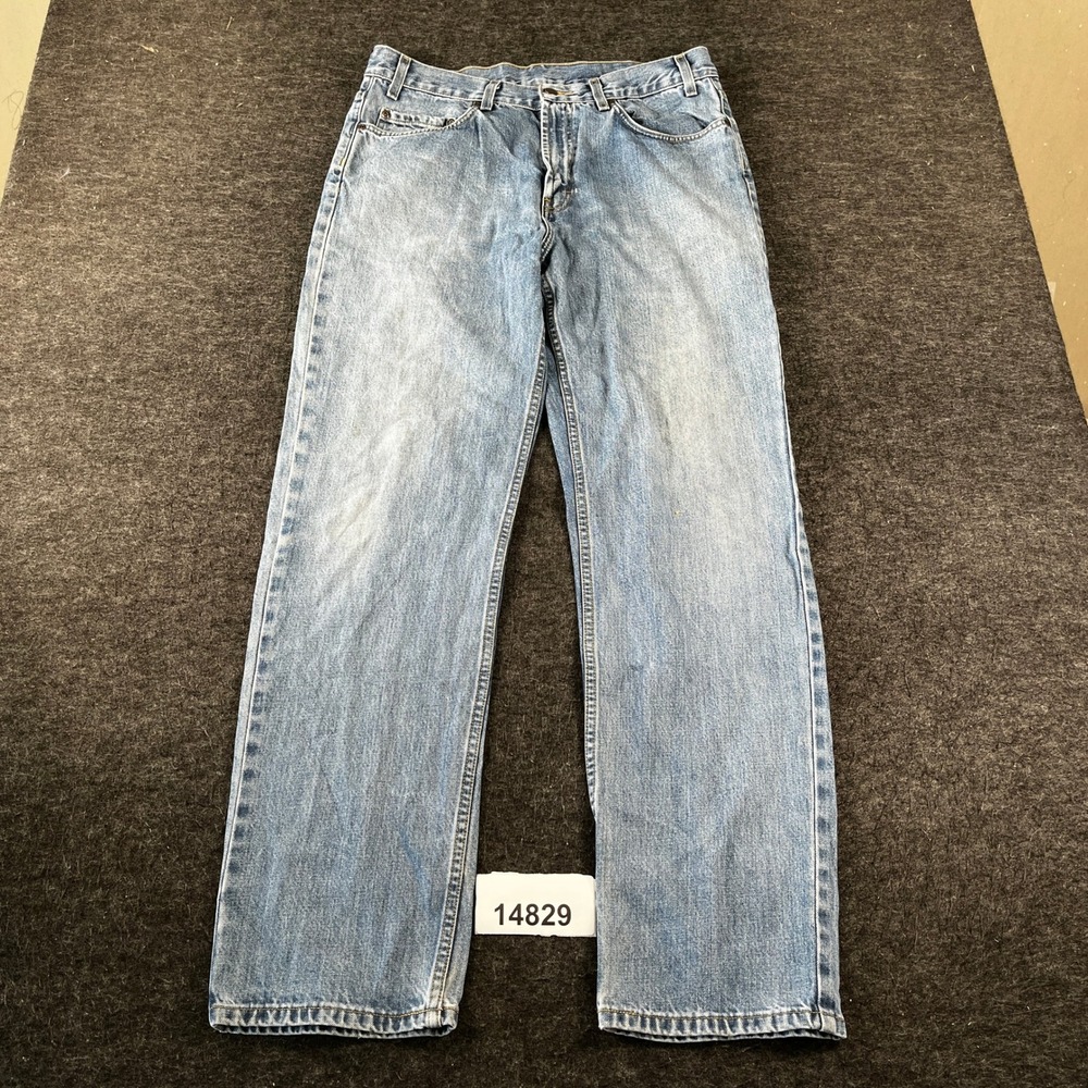 Kirkland Signature Jeans Mens 34x34 Blue Denim Cotton 5-Pockets Straight Leg